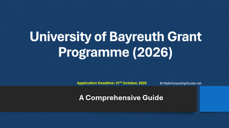 University of Bayreuth Grant Programme