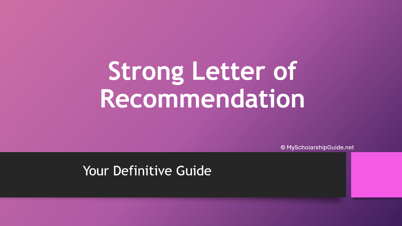 Letter of Recommendation