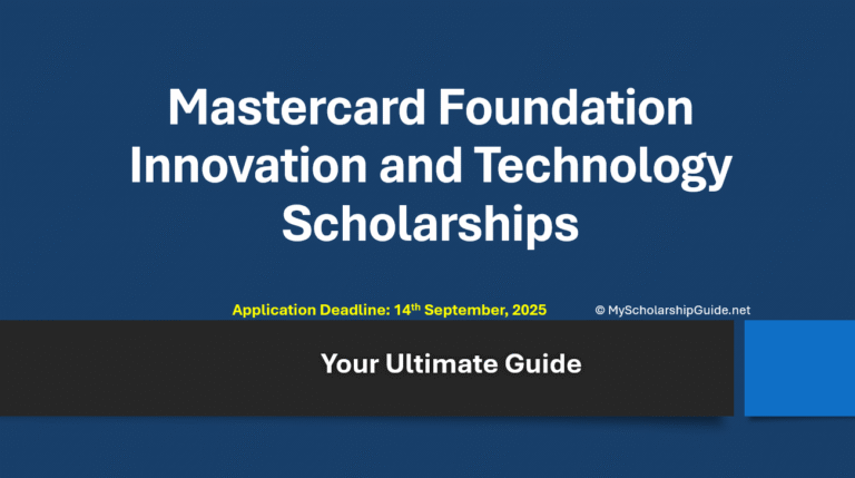 Mastercard Foundation Innovation and Technology Scholarships