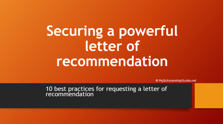 a Letter of Recommendation