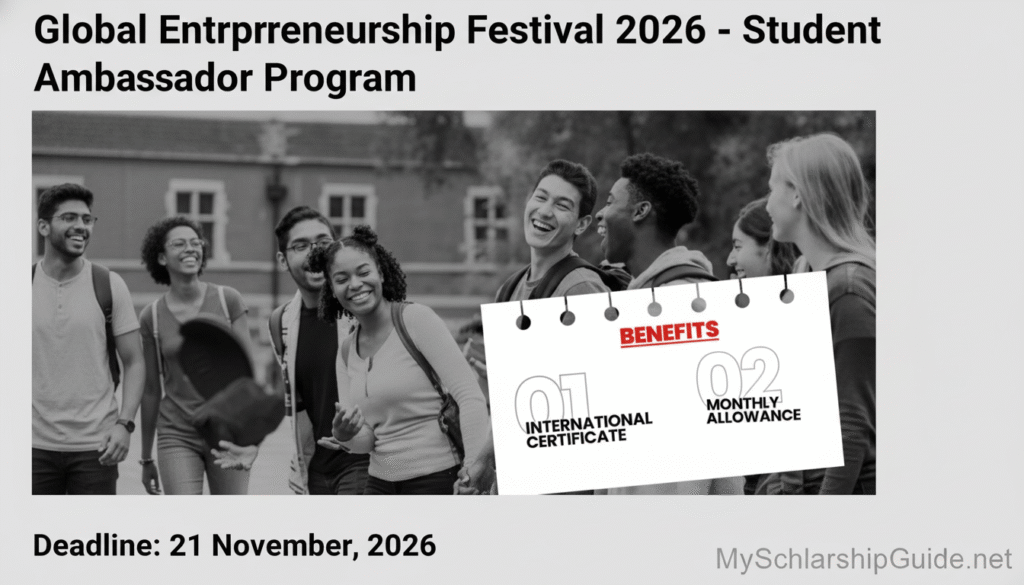 Global Entrepreneurship Festival 2026 - Student Ambassador Program