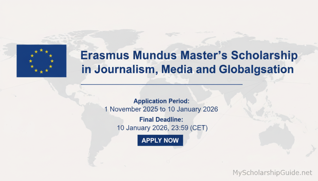 Erasmus Mundus Master's Scholarship in Journalism, Media and Globalisation: Complete Application Guide (2026/2028)