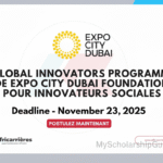 Expo City Dubai Global Innovators Programme 2025 for young Innovators (USD 100,000 grant)