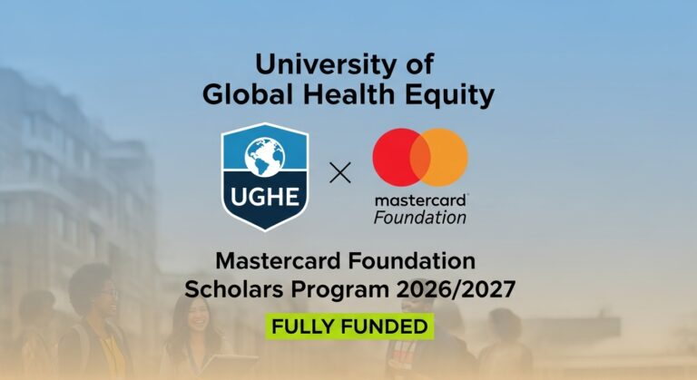 The University of Global Health Equity (UGHE) Mastercard Foundation Scholars Program 2026/2027