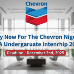 Apply Now For The Chevron Nigeria NMA Undergraduate Internship 2026