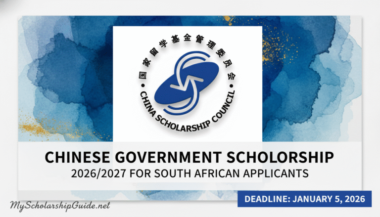 Chinese Government Scholarship 2026/2027 for South African Applicants