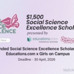 Fully Funded Social Science Excellence Scholarship 2026 – Educations.com × Girls on Campus