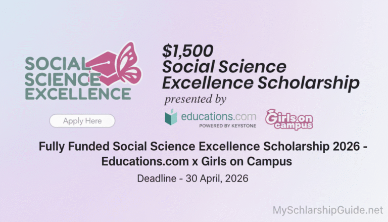 Fully Funded Social Science Excellence Scholarship 2026 – Educations.com × Girls on Campus