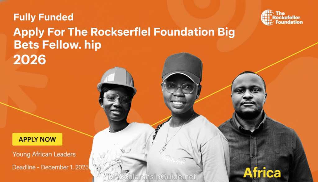 Fully Funded: Apply For The Rockefeller Foundation Big Bets Fellowship 2026 for Young African Leaders