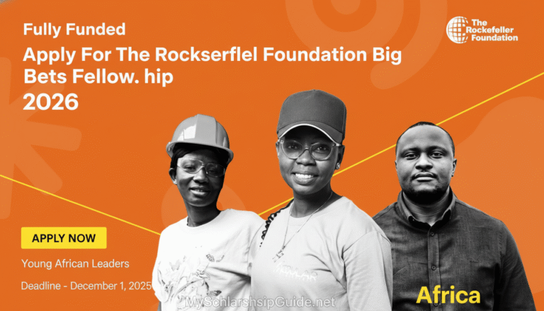 Fully Funded: Apply For The Rockefeller Foundation Big Bets Fellowship 2026 for Young African Leaders